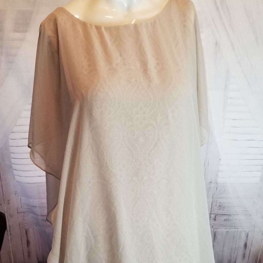 R&M Richards sz 8‎ medium lace evening dress sheer